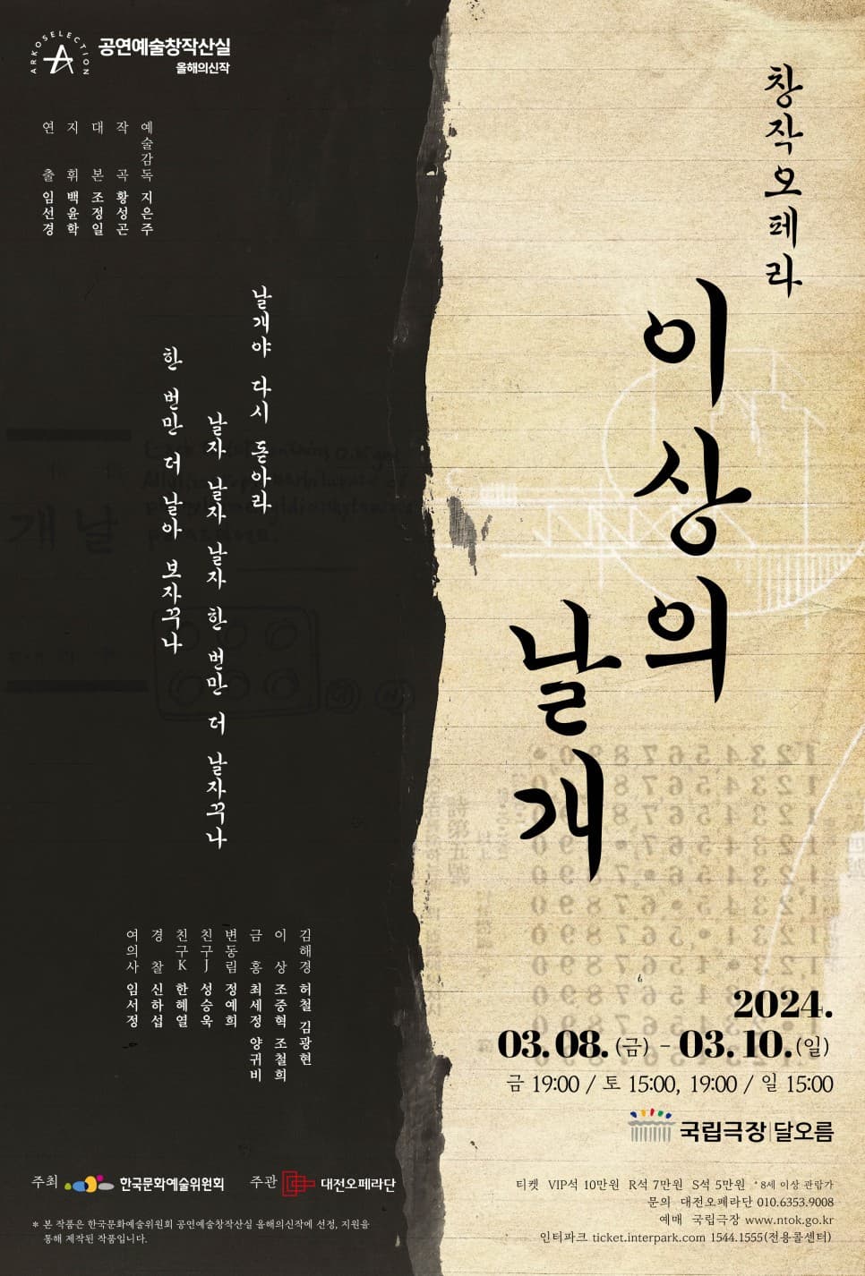 창착오페라, 이상의 날개
