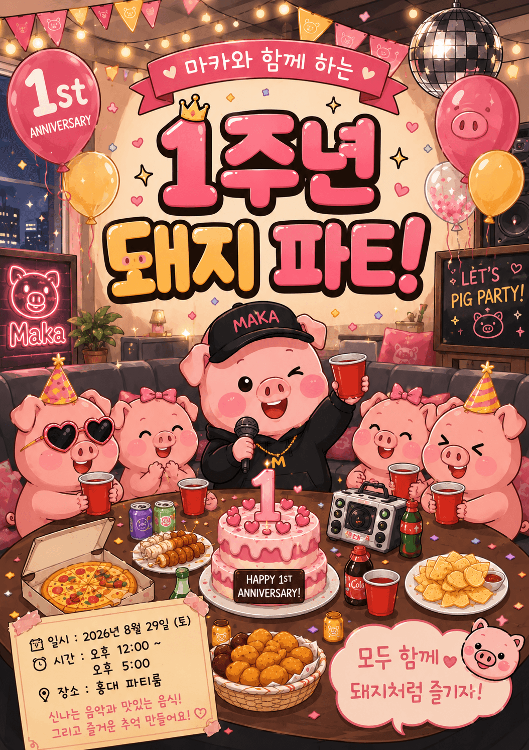 PROJECT EXP, 마카의 1주년 축하 돼지 파티