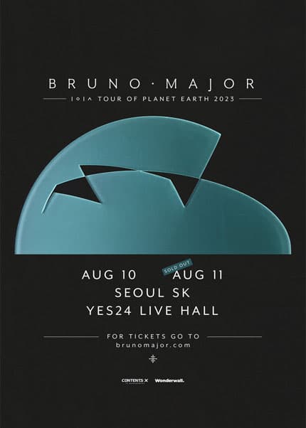 BRUNO MAJOR - TOUR OF PLANET EARTH 2023 - SEOUL : 내한공연 정보