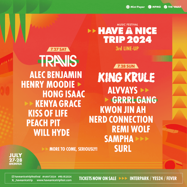 HAVE A NICE TRIP 2024 - 3차 라인업