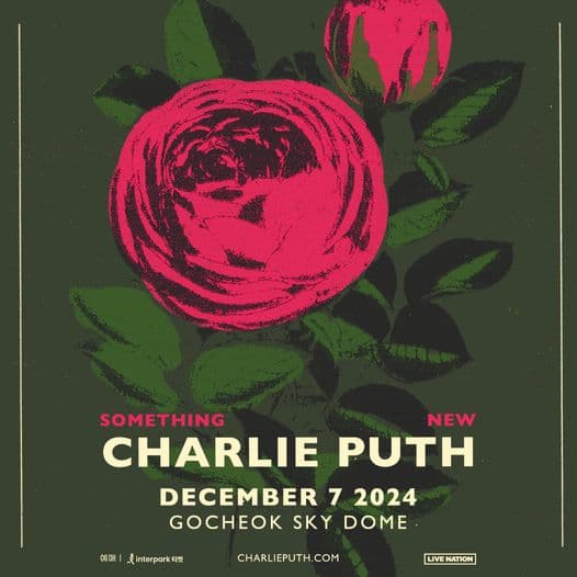 Charlie Puth(찰리 푸스) 내한공연 - 선예매 방법 : 내한공연 정보