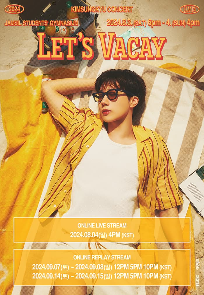 (8/4)2024 KIM SUNG KYU CONCERT [LV3 : Let's Vacay] ONLINE LIVE STREAMING