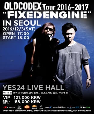 OLDCODEX Tour 2016-2017 “FIXED ENGINE” in Seoul