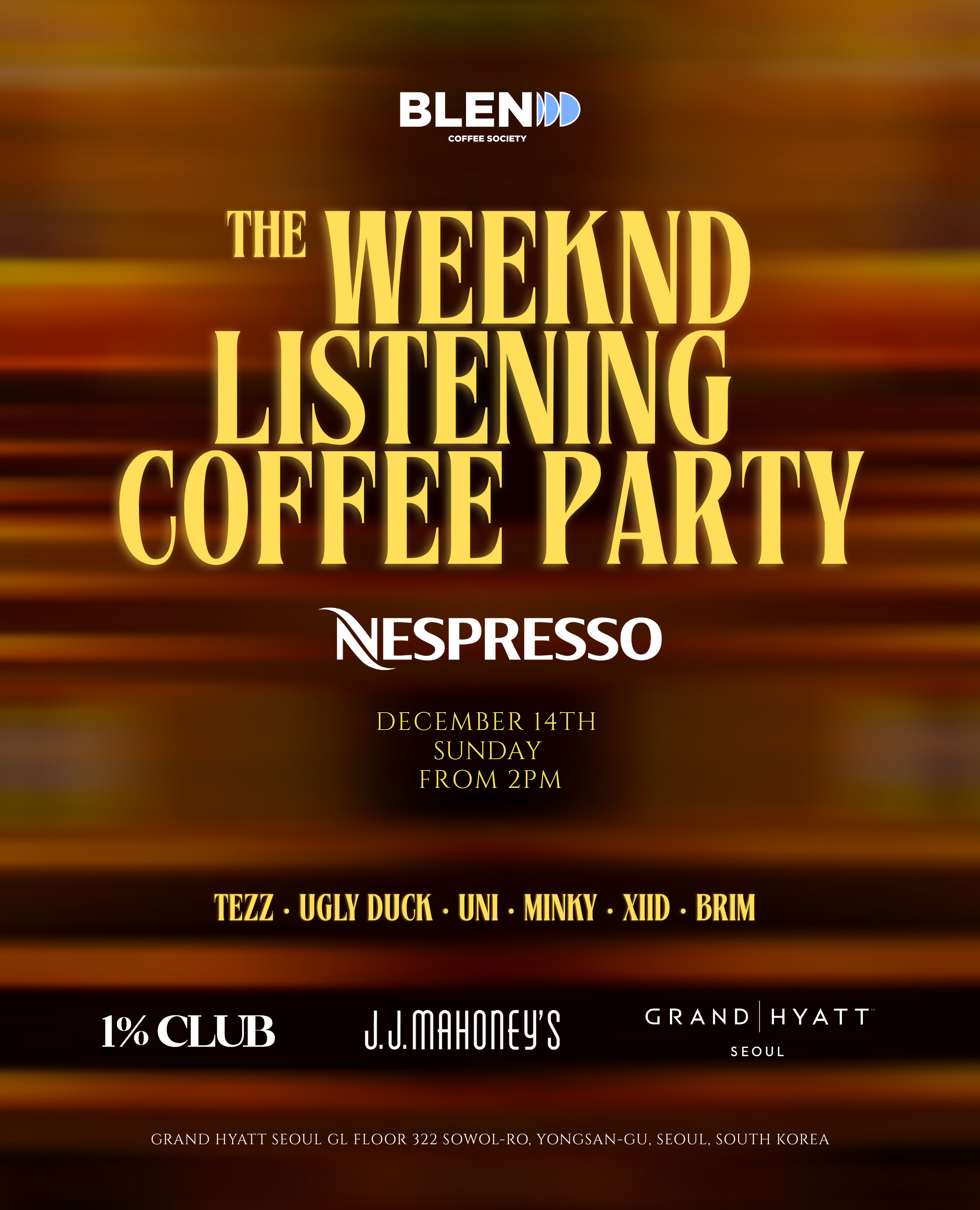 The Weeknd listening coffee party
