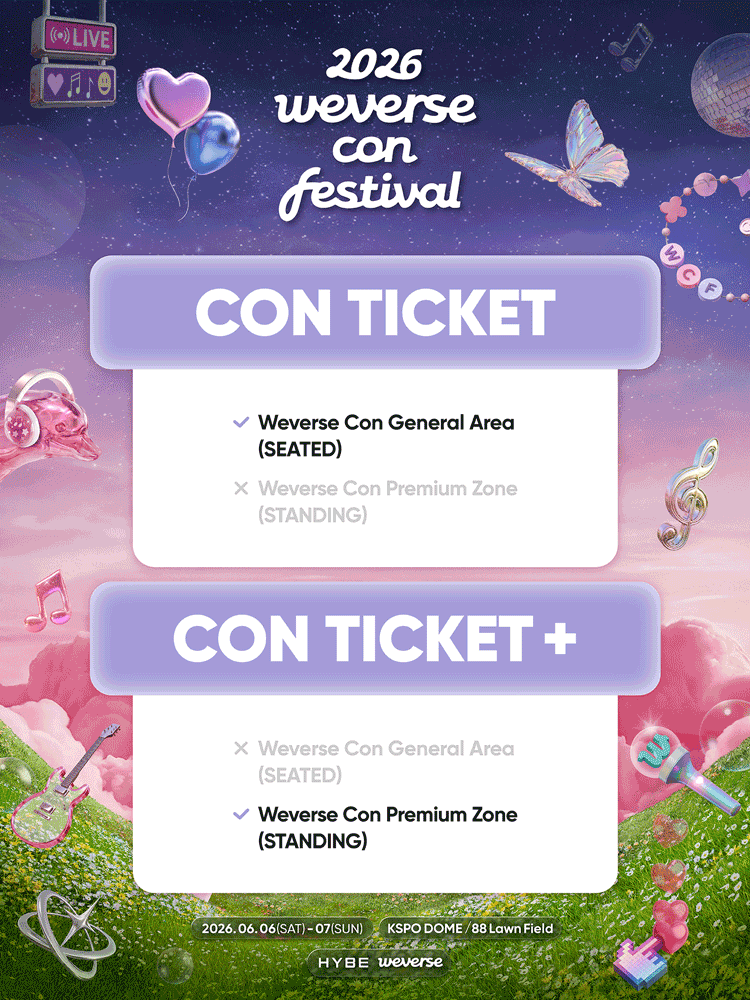 2026 Weverse Con Festival - CON TICKET, CON TICKET+