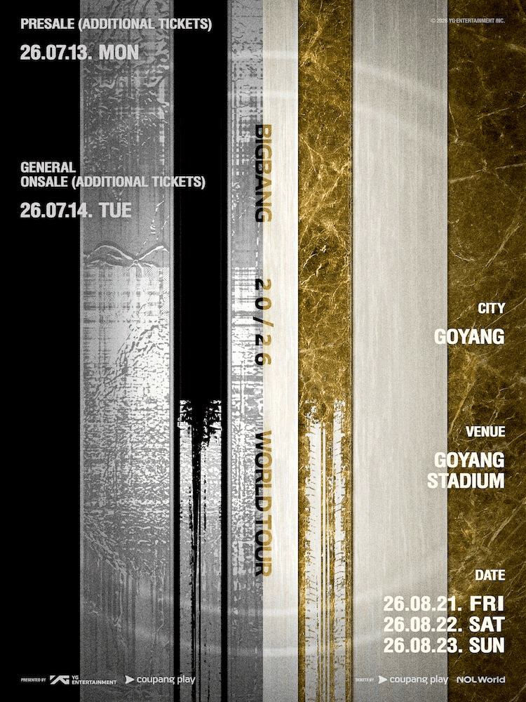 BIGBANG 2026-2027 WORLD TOUR 〈 XX : COSMOS 〉 IN GOYANG presented by Coupang Play