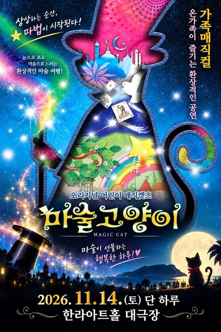 2026 오리지널 가족매직컬<마술 고양이>제주